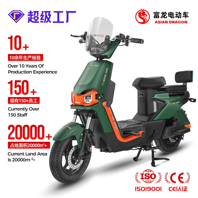 ASIAN DRAGON New Electric Bike 1000W Two-Wheel Disc Brake Battery Scooter Factory Direct