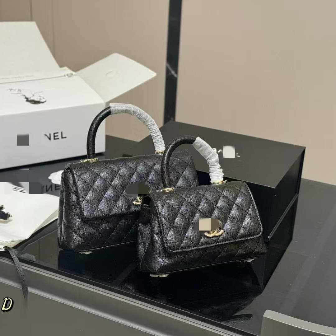 Caviar Leather Chanel-Style Handbag for Women, Premium Niche Tote, Versatile Exquisite Chain Bag, Crossbody Small Bag
