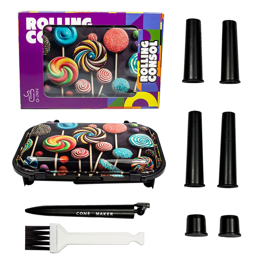 Tinplate Cigarette Rolling Tray Set with Horn Tube Filling Operation Station Smoking Tool Kit