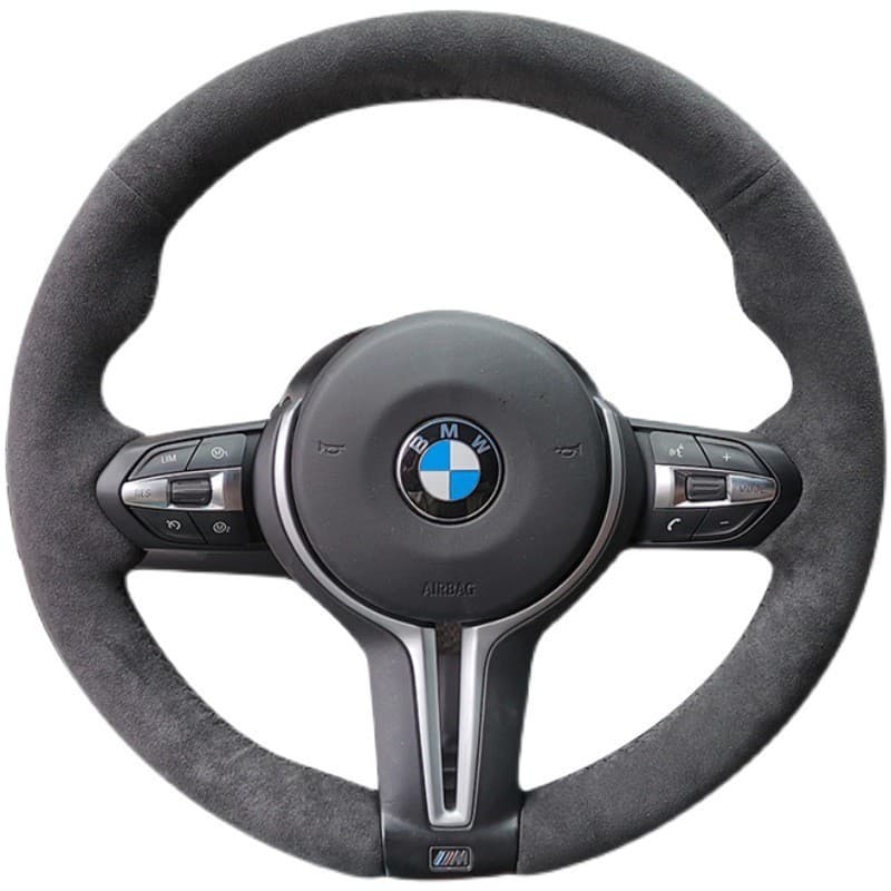Black Genuine Leather Hand-Stitched Car Steering Wheel Cover for Audi TT 1999-2005 A3 3-Spoke Cross-Border