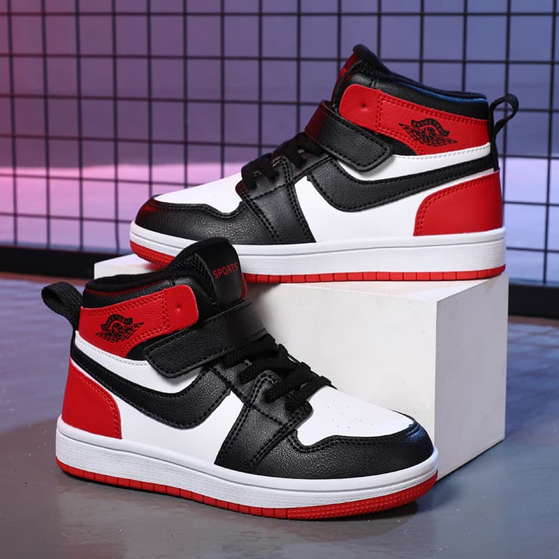 1999 Children's High-Top Sneakers Retro Casual Shoes Autumn Winter Sports Shoes Leather Upper for Boys and Girls