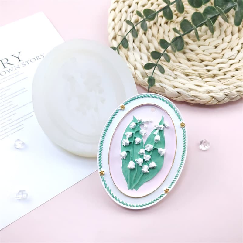 Lily of the Valley Shape Silicone Mold for Car Air Freshener Plaster Hanging Ornament, Epoxy Resin Decoration Mold