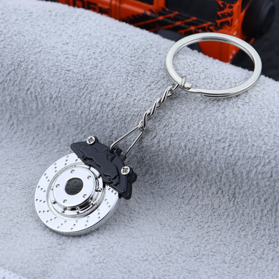 In Stock Creative Car Modification Brake Wheel Hub Steering Wheel Shock Absorber Helmet Gasket Rotor Engine Keychain