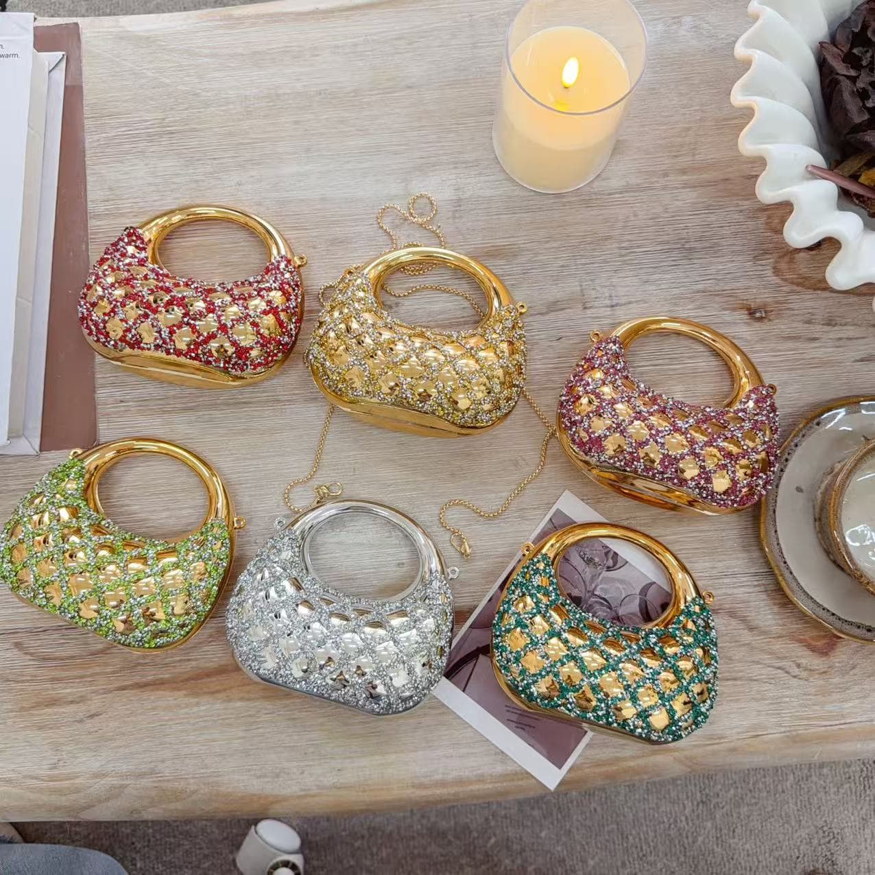 Cross-border acrylic rhombus chain solid color glossy diamond shoulder crossbody bag for women 2026 new fashion handbag