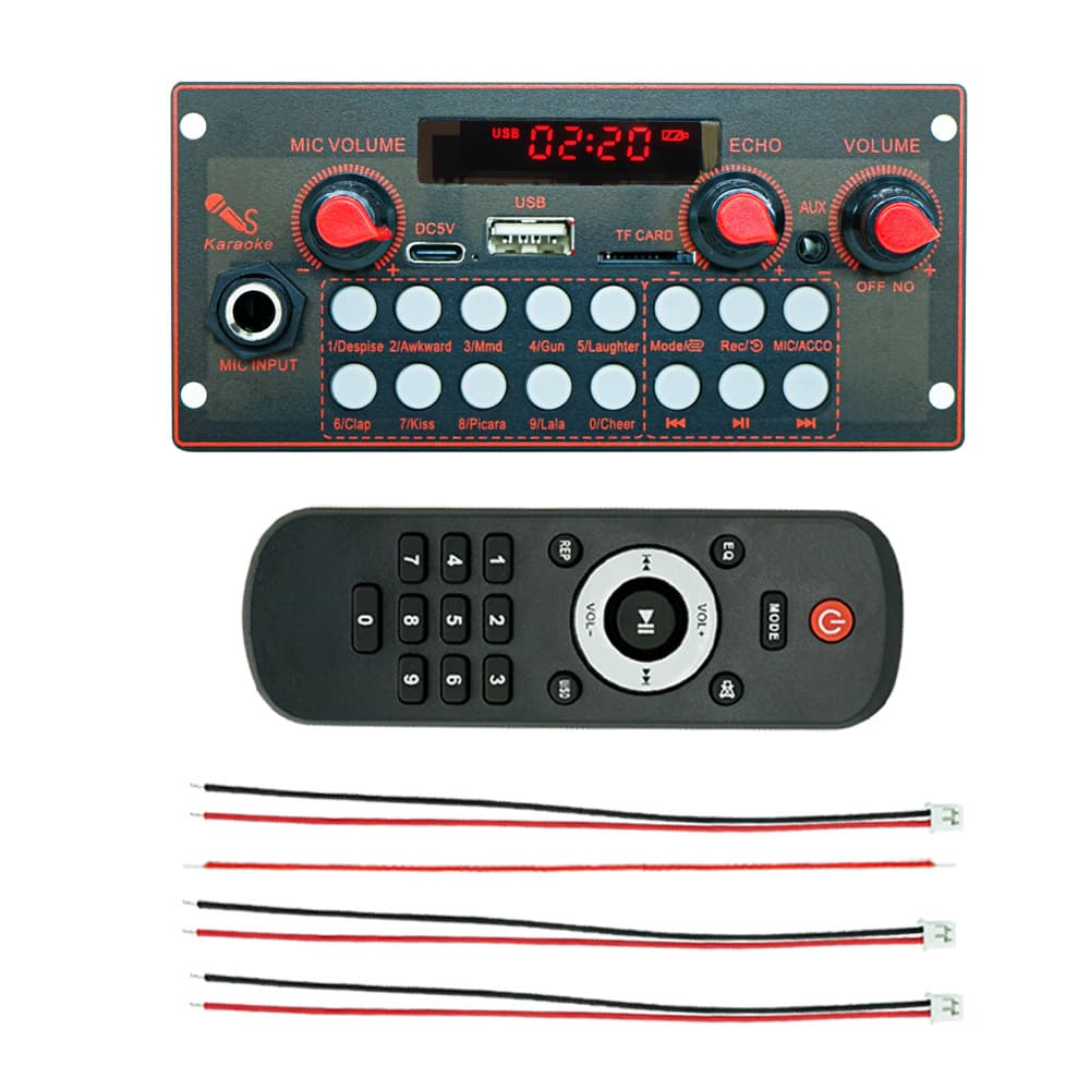 JQ Amplifier Board 2*10W Trolley Speaker and Portable Speaker MP3 Decoding Board Bluetooth Module Car Decoder