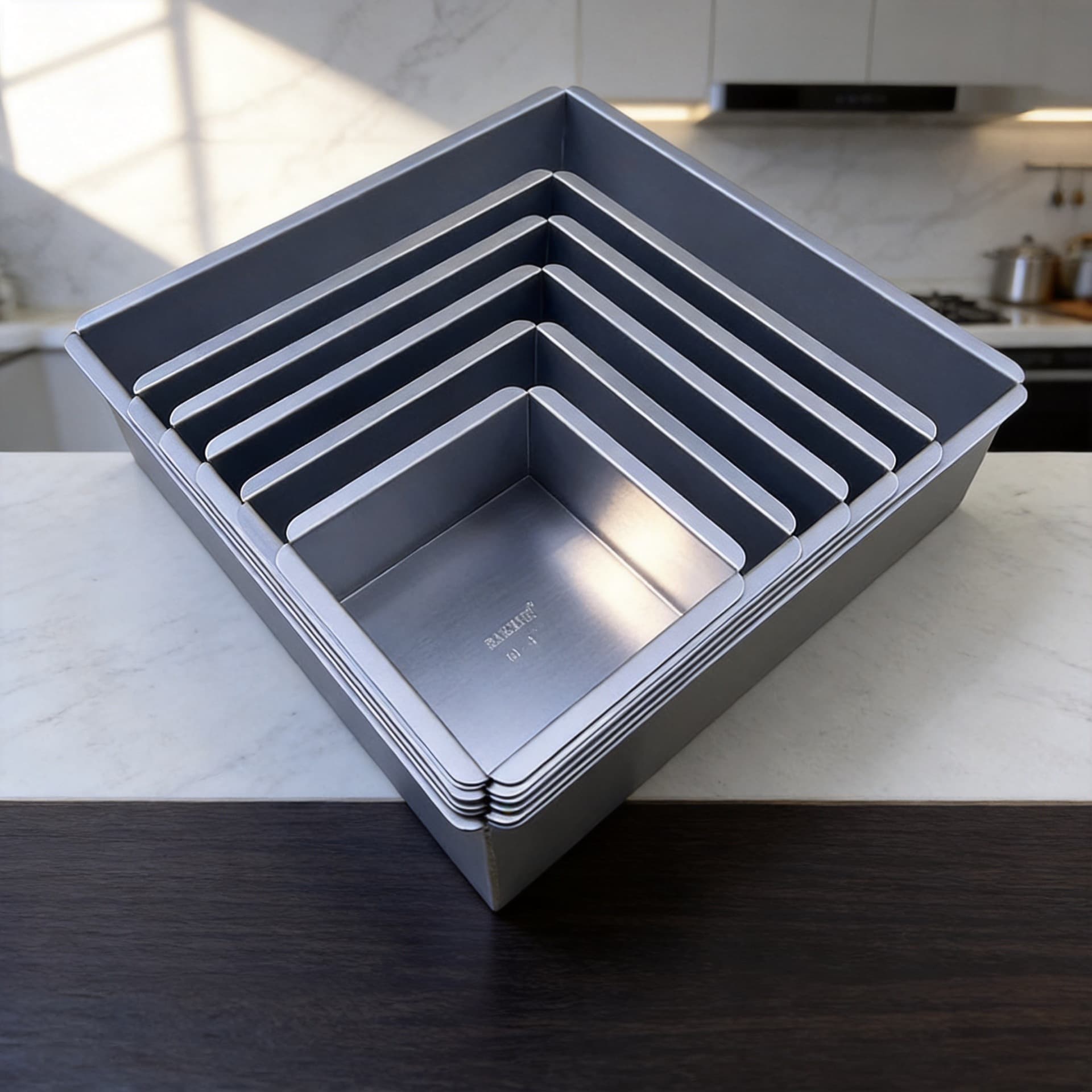 4567810inch Square Removable Bottom Cake Mold Chiffon Cheese Bread Mold Removable Bottom Design Baking Mold