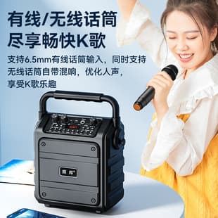 Huibang B87 Outdoor Speaker with Bluetooth, Large Volume, Radio, for Karaoke, Square Dancing, and Performances