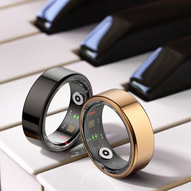 New Black Tech Multi-Functional All-Smart Health Ring with Heart Rate, Blood Oxygen, Blood Pressure, Step Count, and Sleep Monitoring