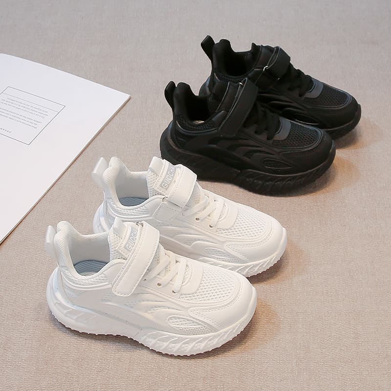 Girls' White Shoes 2025 Spring and Autumn New Breathable Children's White Sneakers Children's Day Campus Student Performance Shoes