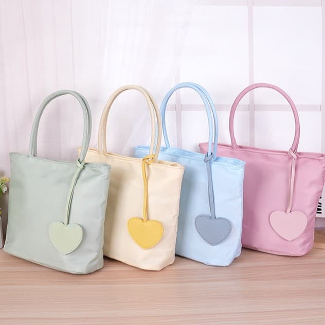 Two-Handle Women's Handbag Gift Bag Dopamine Tote Bag Small Square Bag Women's Handbag Versatile Casual Bag