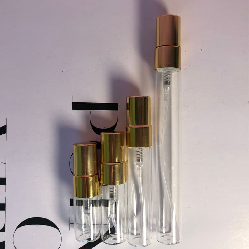 2 3 5 10ml Transparent Screw-Thread Glass Tube Bottle Perfume Sample Sub-Bottle Travel Spray Trial Pack Sub-Bottle