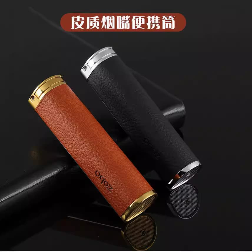 Genuine ZOBO Brand Cigarette Holder Storage Portable Case Premium Leather Extended Large Size Cigarette Holder Accessory Portable
