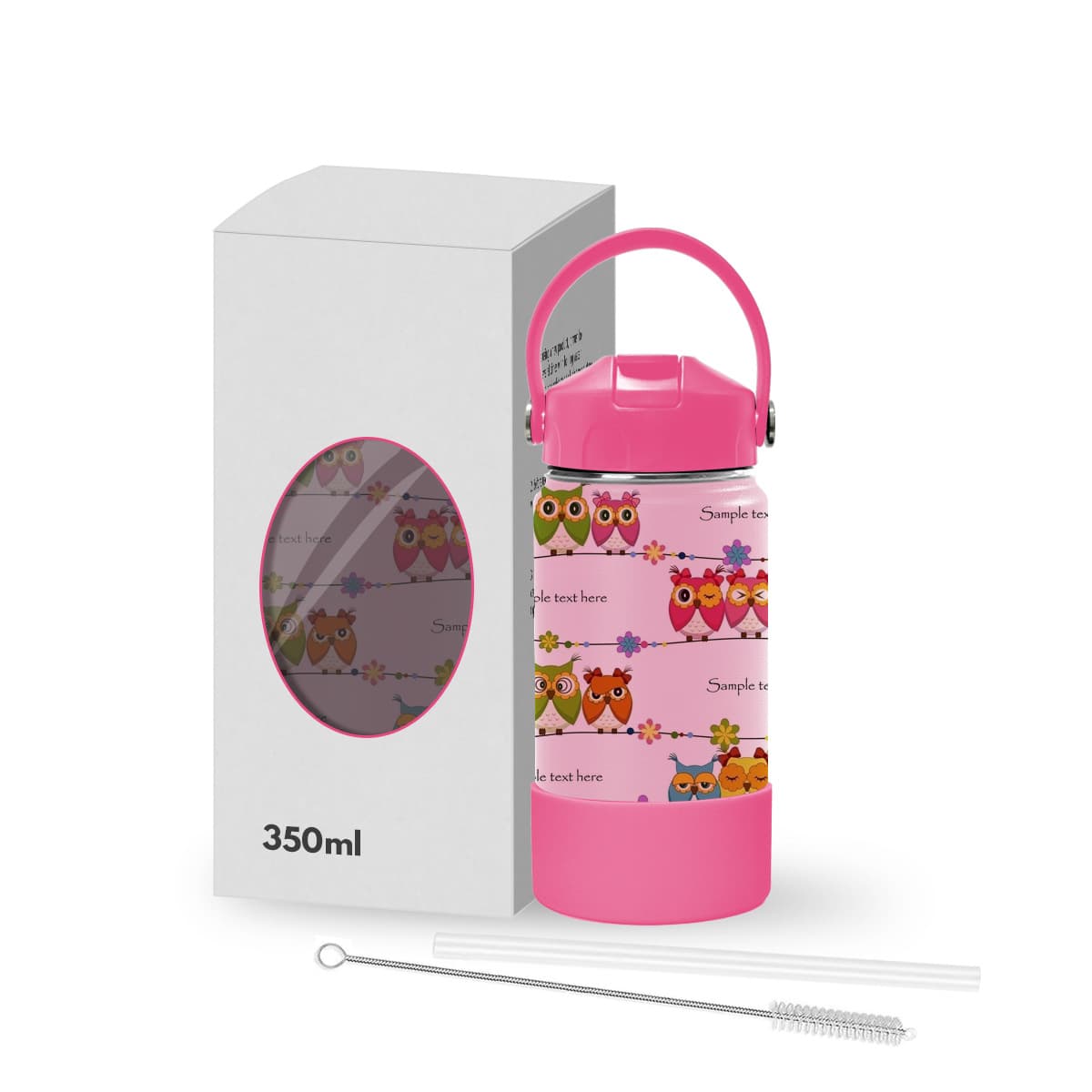 Water Bottle Kids Stainless Steel Wide Mouth BPA-Free LeakProof