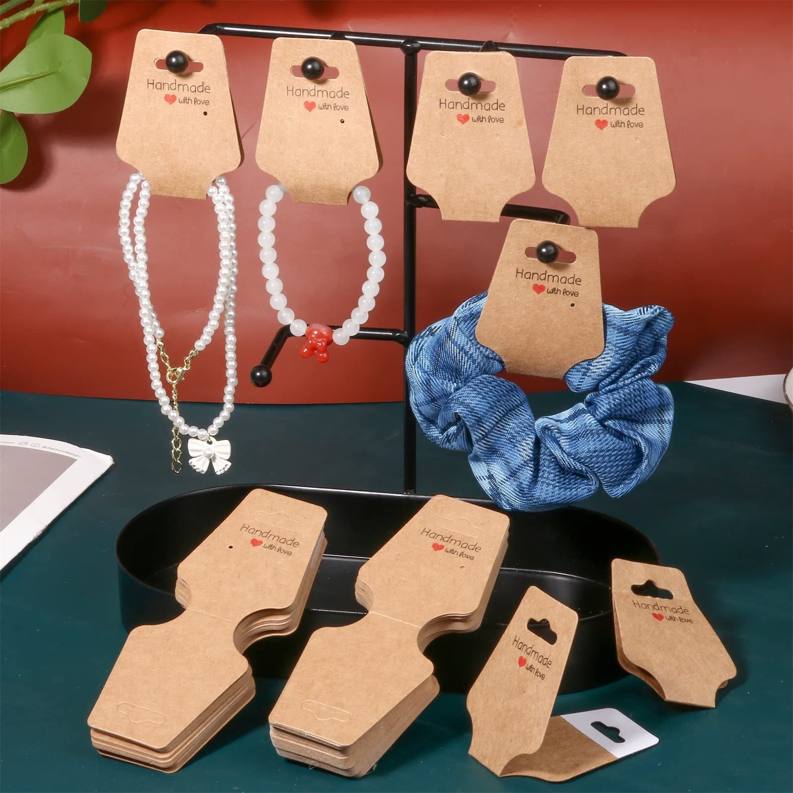 In Stock Retro Kraft Paper Earring Cards Necklace Cards Jewelry Earring Display Cards Wholesale