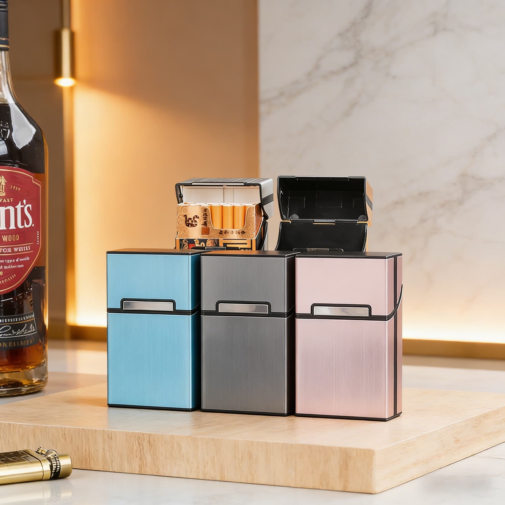 Xifei creative metal aluminum alloy 20-cigarette case, moisture-proof and crush-resistant, personalized men's cigarette case with patterns and engraving