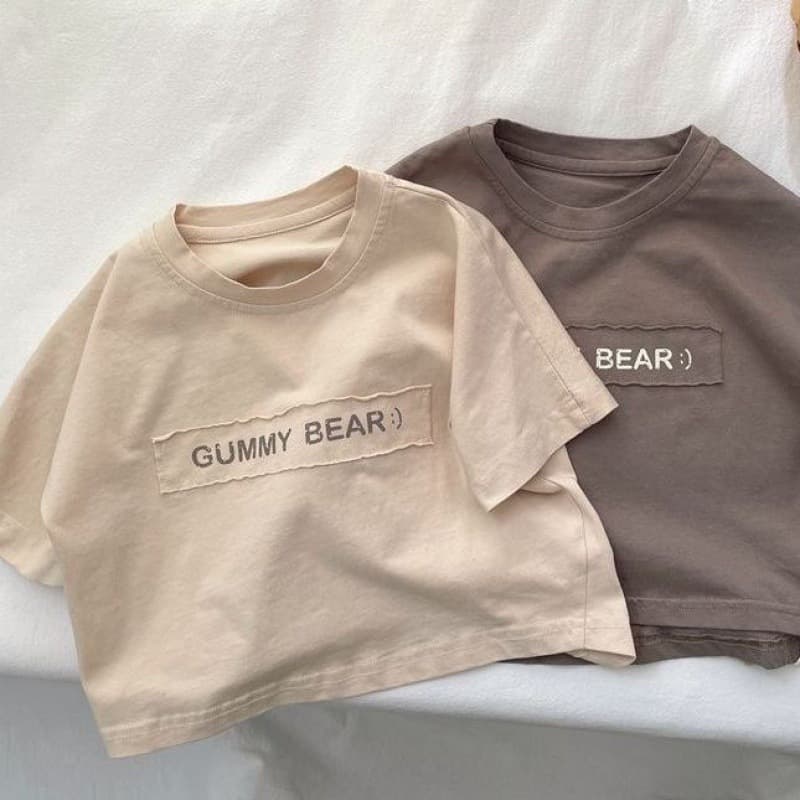 Summer Kids Fashion Letter Print 2024 New Short Sleeve Loose Fit Boys and Girls T-Shirt Korean Style Baby Toddler Top