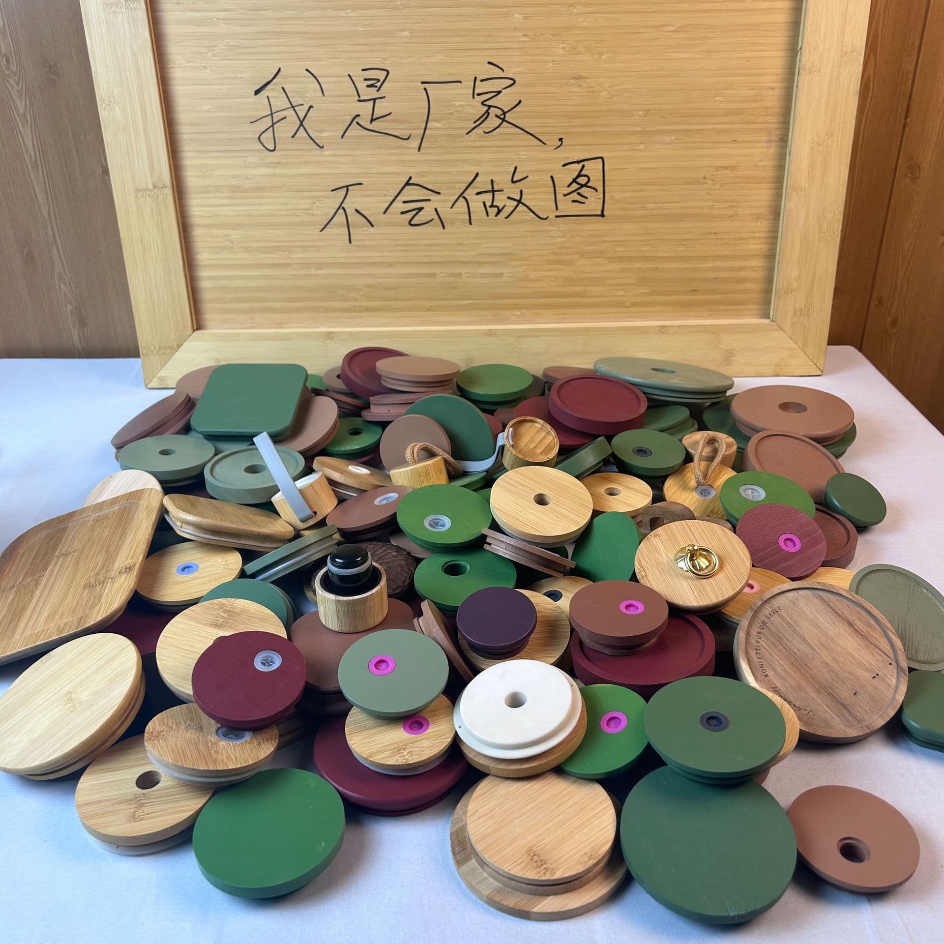 Original Bamboo Wood Lid Stockists Figwood Elm Wood Lid Water Cup Lid Coca-Cola Cup Lid Mason Lid Wood