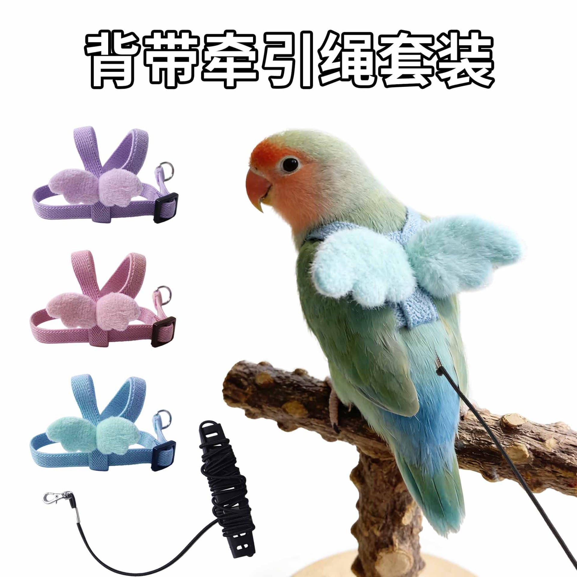 Pet Supplies Bird Supplies Bird Walking Harness Set for Budgerigars, Cockatiels, and Sun Conures Wholesale