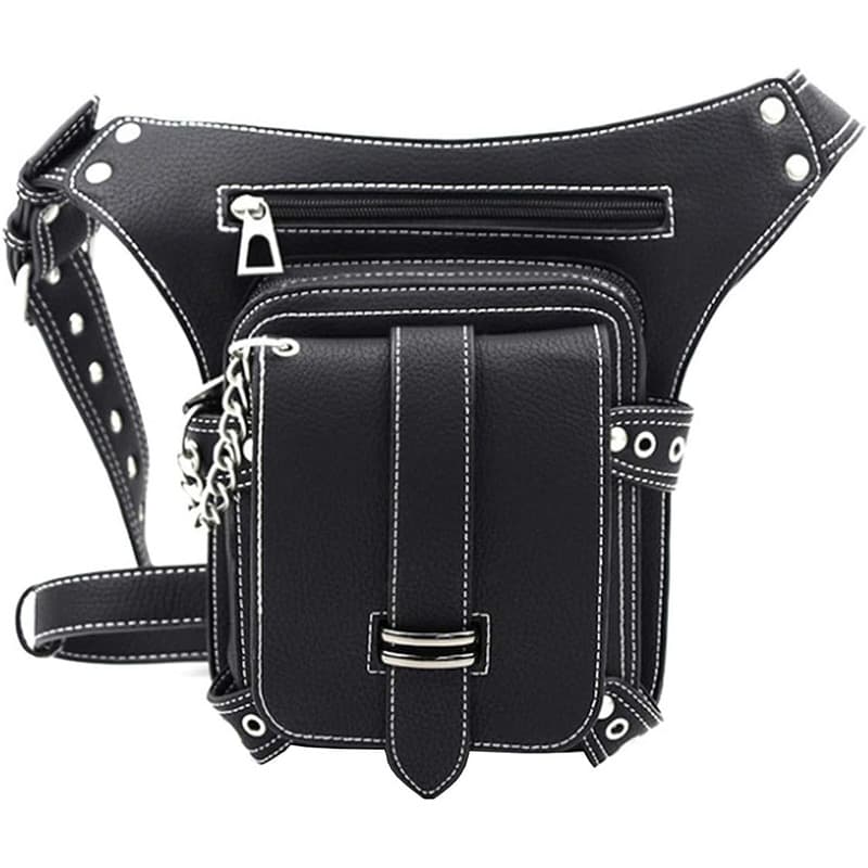 Punk tactical sling bag outdoor bicycle motorcycle bicycle hiking waist bag hip thigh bag shoulder bag