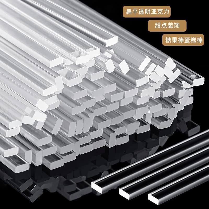 Transparent Acrylic Candy Stick Stirring Stick Cupcake Baking Chocolate Cookie Dessert Decoration Ice Cream Wedding