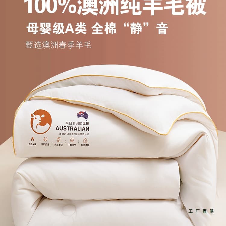 Australian Imported Wool Quilt 100% Pure Wool Winter Quilt Thick Warm Cotton Cashmere Spring/Autumn Filler Double