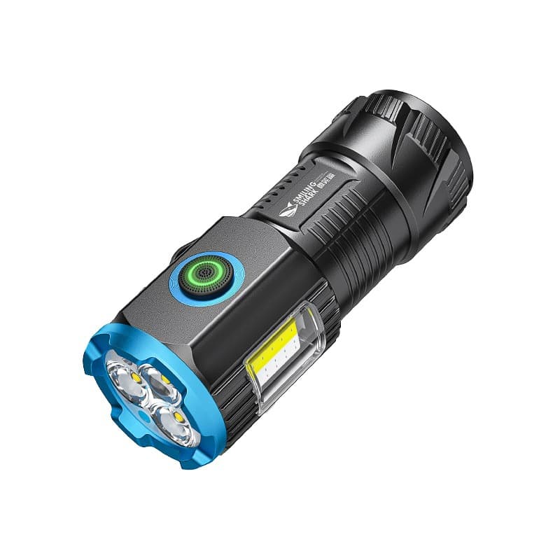 Outdoor small flashlight with strong light, mini pen clip flashlight, rechargeable and portable, micro with magnet and side light