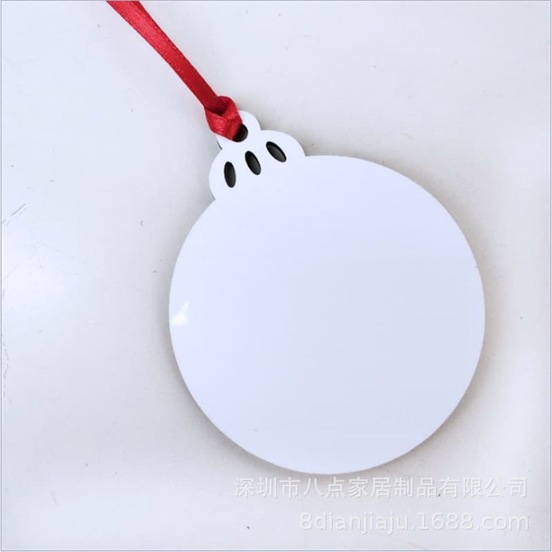 Christmas tree decorations light bulb pendants wooden DIY pattern Christmas small tags sublimation MDF new product pendants