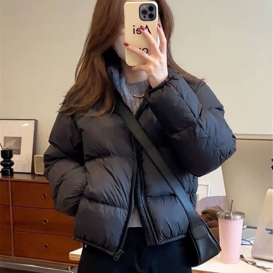 Off-Season Short Down Cotton Coat for Women Winter 2025 Petite Plus Thick Korean Style Puffer Jacket
