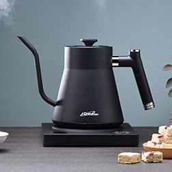 CIDYLO SIDILE Pour-Over Coffee Kettle Electric Water Kettle Teapot with Fine Spout, Temperature Control, Insulated, Household Stainless Steel