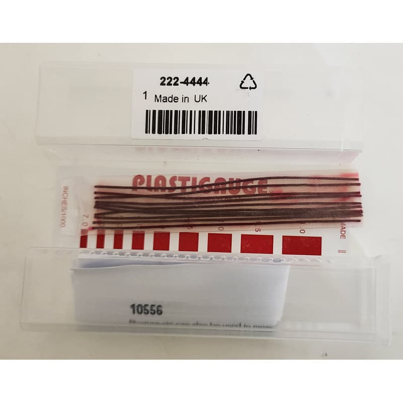 PLASTIGAUGE clearance gauge PL-A 222-4444 for measuring automotive crankshaft clearances from 0.025 to 0.175 mm.