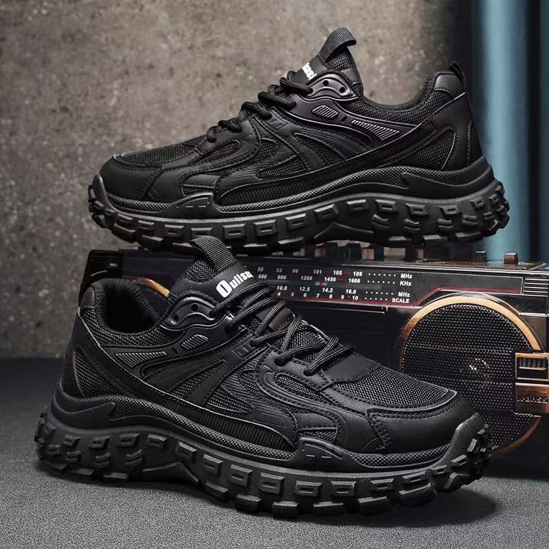Men's Shoes Spring Flat Sole New Trendy Shoes Versatile Casual Sports Dad Shoes Men's Youth Mesh Breathable Running Shoes