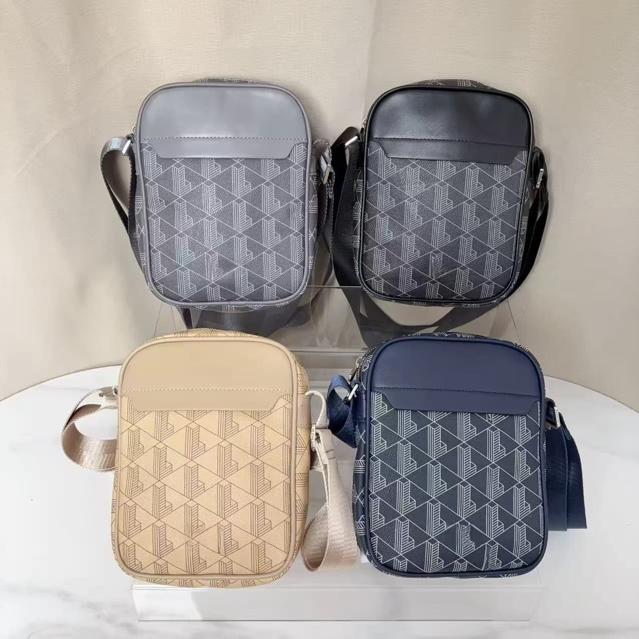 Men's bag vertical small shoulder bag business casual shoulder crossbody bag black 2025 new style