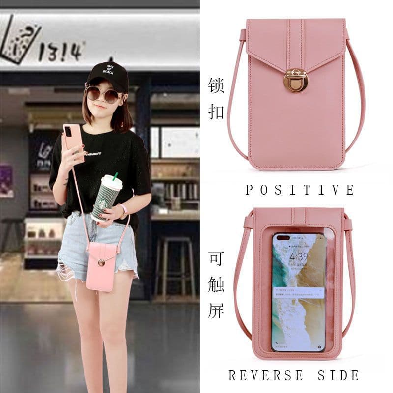 Touchscreen Ladies Mobile Phone Bag Zipper Fashion Small Crossbody Multi-functional Coin Purse Multi-card Slot Card Holder Mini Bag