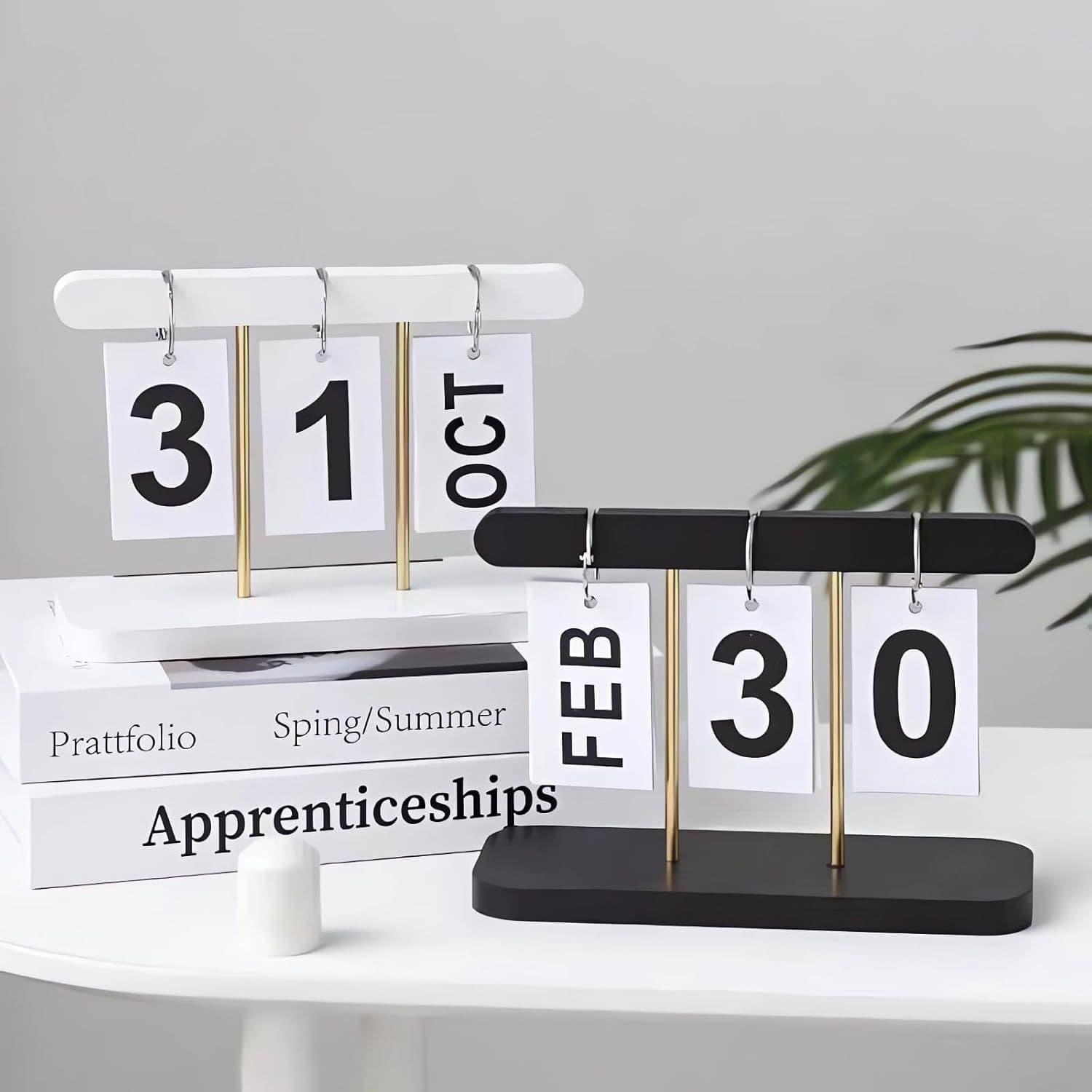Nordic Style ABS Material Calendar Desk Decor 2026 New Desktop Calendar Ins Creative Office Desktop Ornament Small Decoration
