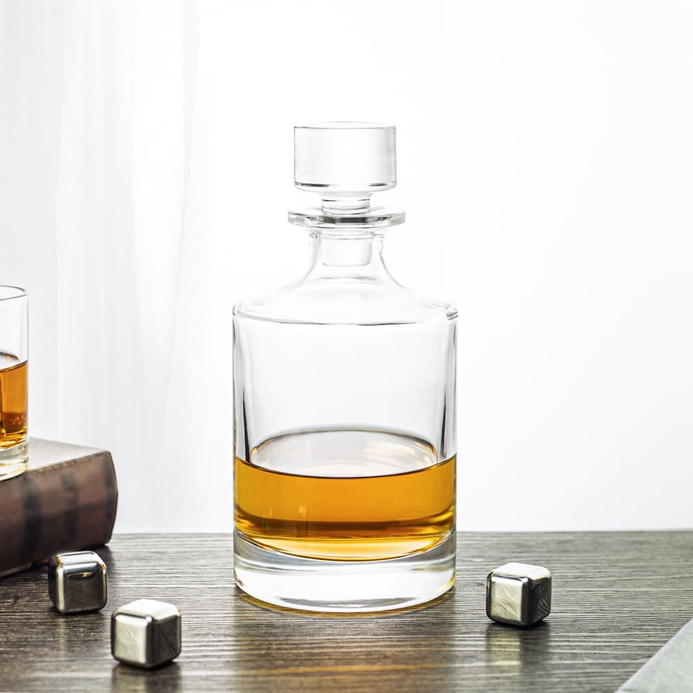 Factory direct sales whiskey bottle cylindrical whiskey bottle glass household large capacity glass bottle wine bottle wholesale