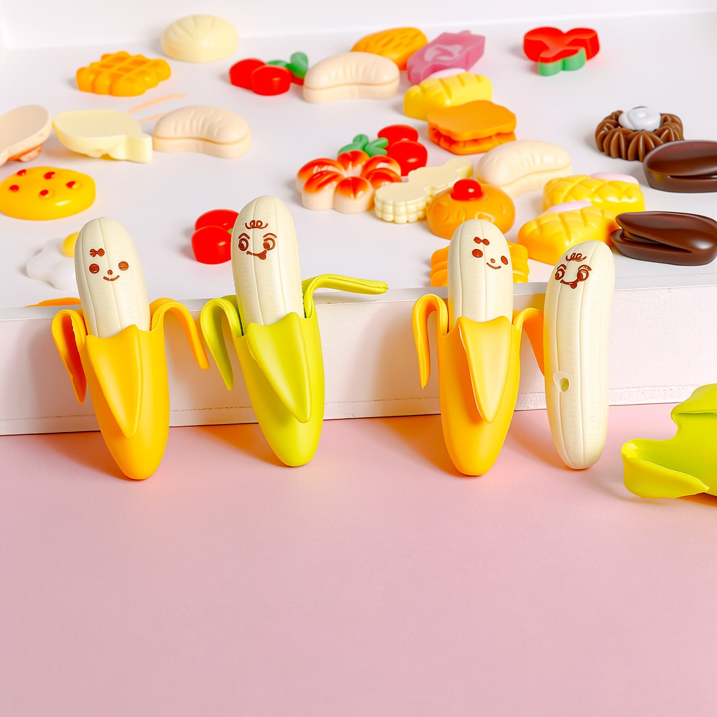 Emoji Banana Eraser for Elementary Students, Korean Creative Cute Cartoon Eraser Stationery, Prize Gift