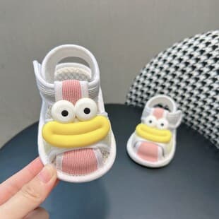 Pre-Walking Shoes Infant Sandals for 0-1 Year Old, Summer Baby Walking Shoes for Boys and Girls, Soft Sole Anti-Slip Velcro Non-Slip