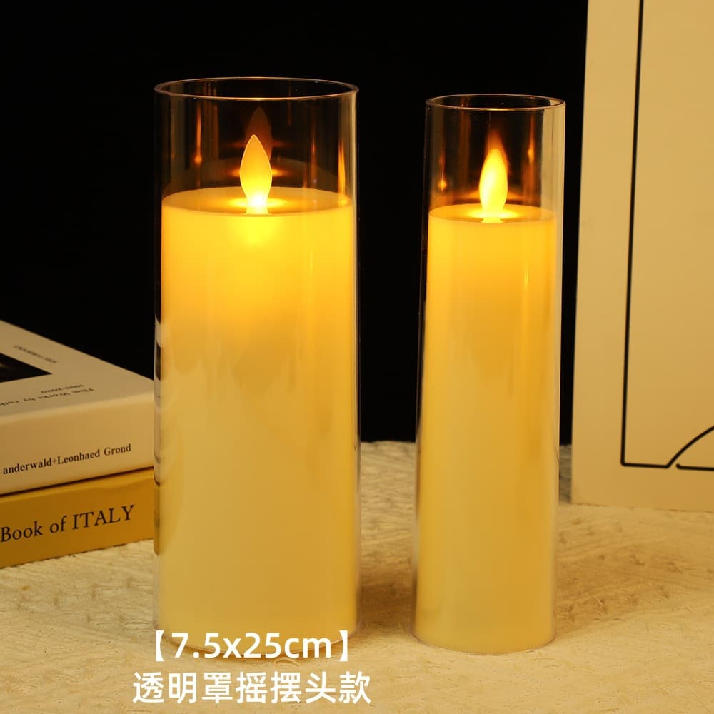 LED Electronic Candle Light, Simulated Flickering Acrylic Cup Wax, Hotel Club Decorative Wedding Candle Light Ambient Lamp