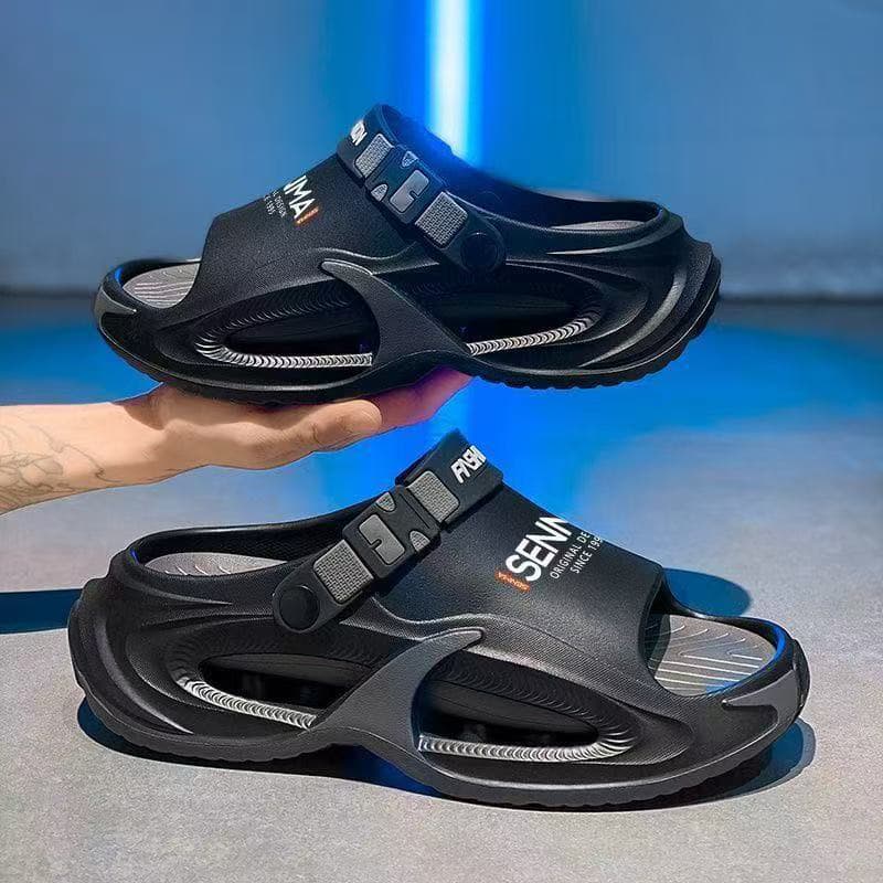 EVA 2025 New Men's Sandals, Thick Sole, Comfortable Feel, Non-Slip, Outdoor Driving, Two-Way Beach Shoes