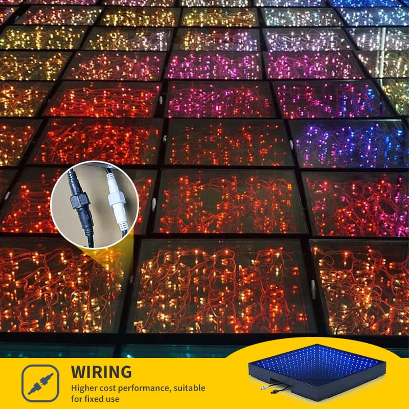 3D Star Dancing Floor Tile Light Bar Party Magnetic Abyss Mirror LED Glowing Dance Floor Light Starry Sky Magnetic