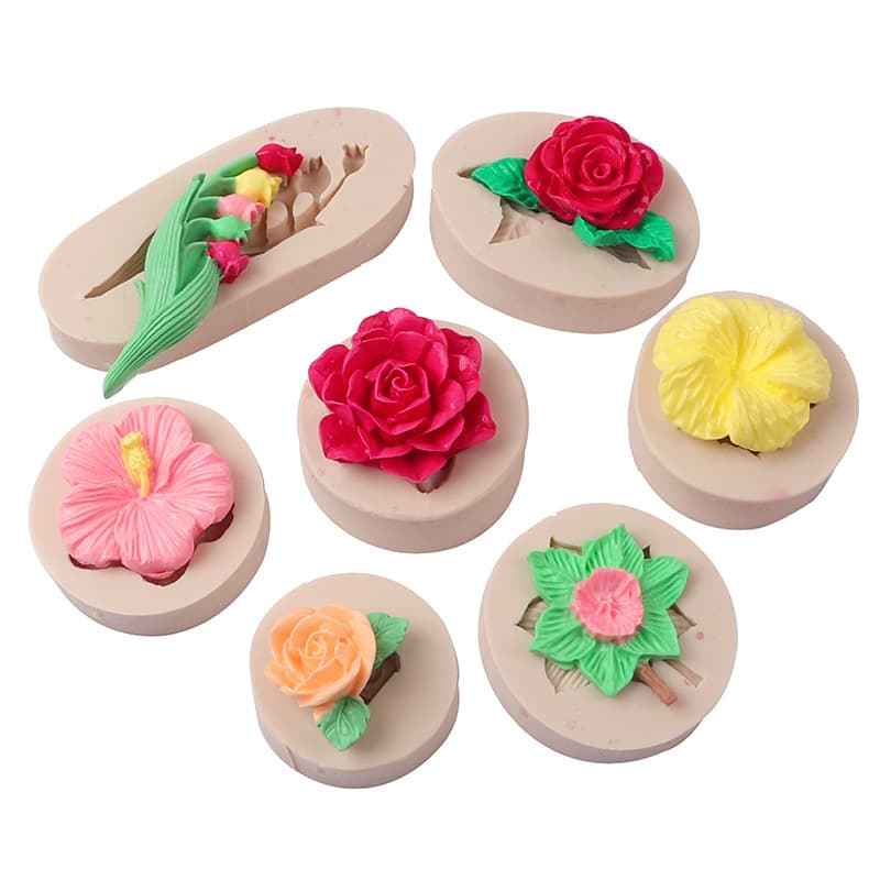 Cake Mold Lily of the Valley Rose Flower Fondant Silicone Mold Chocolate Cake Decoration Mold DIY Resin Mold