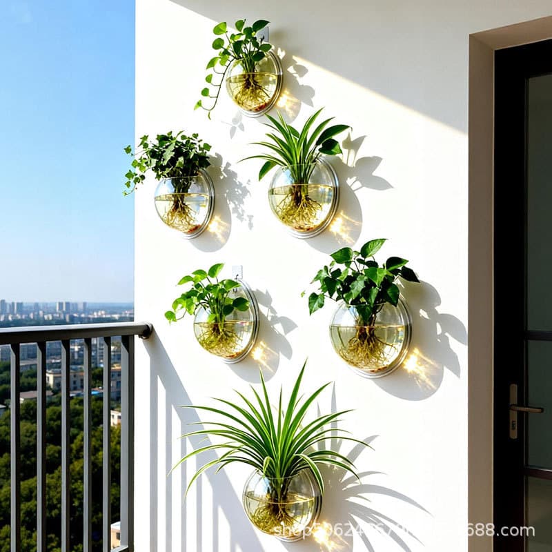 Wholesale Wall-Mounted Flower Pot Hydroponic Planter Hanging Wall Decorative Wall Fish Tank for Living Room Dining Room Kindergarten Wall