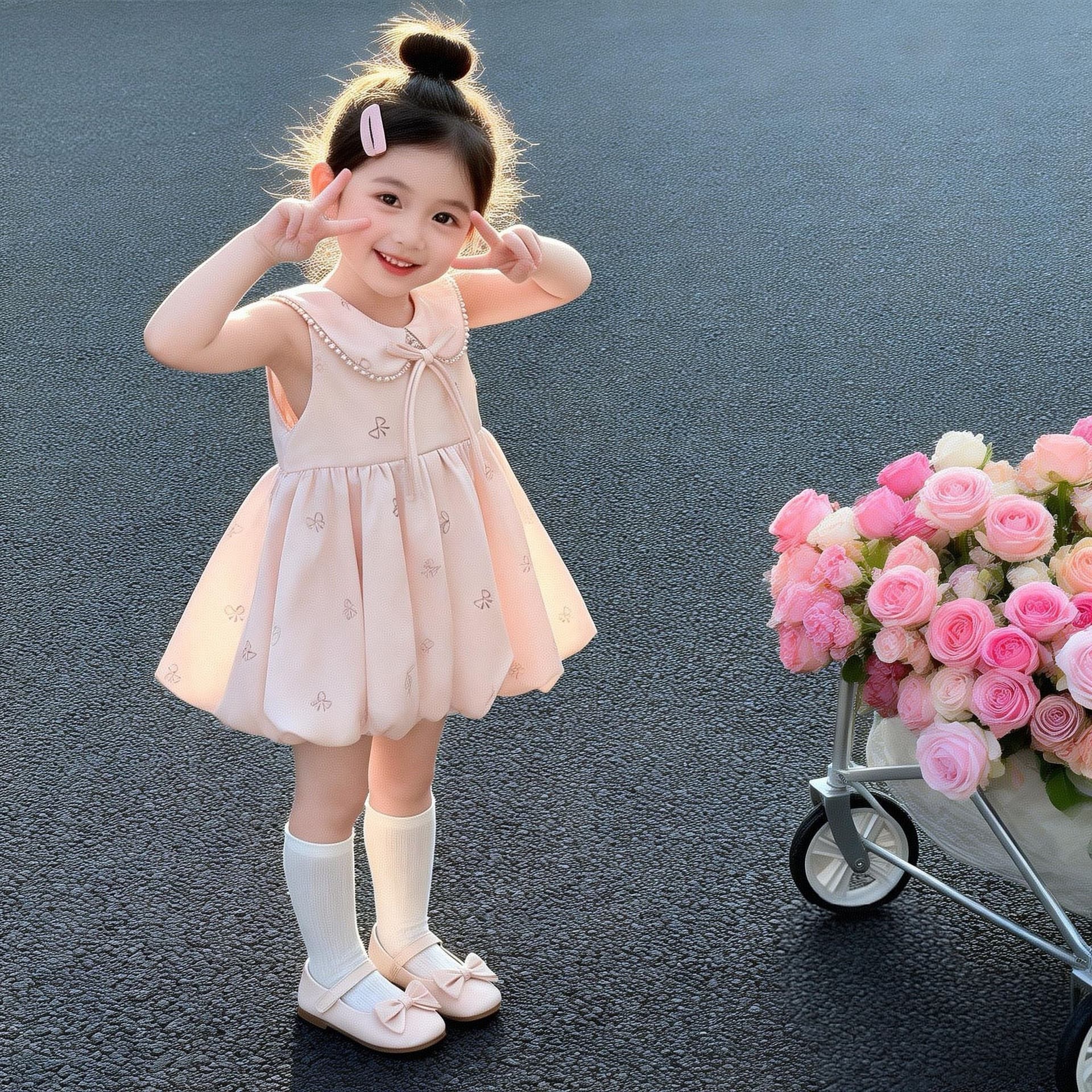 Girls Dress 2026 Summer New Children's Style Korean Style Tank Top Dress Little Princess One-year-old Dress Dress