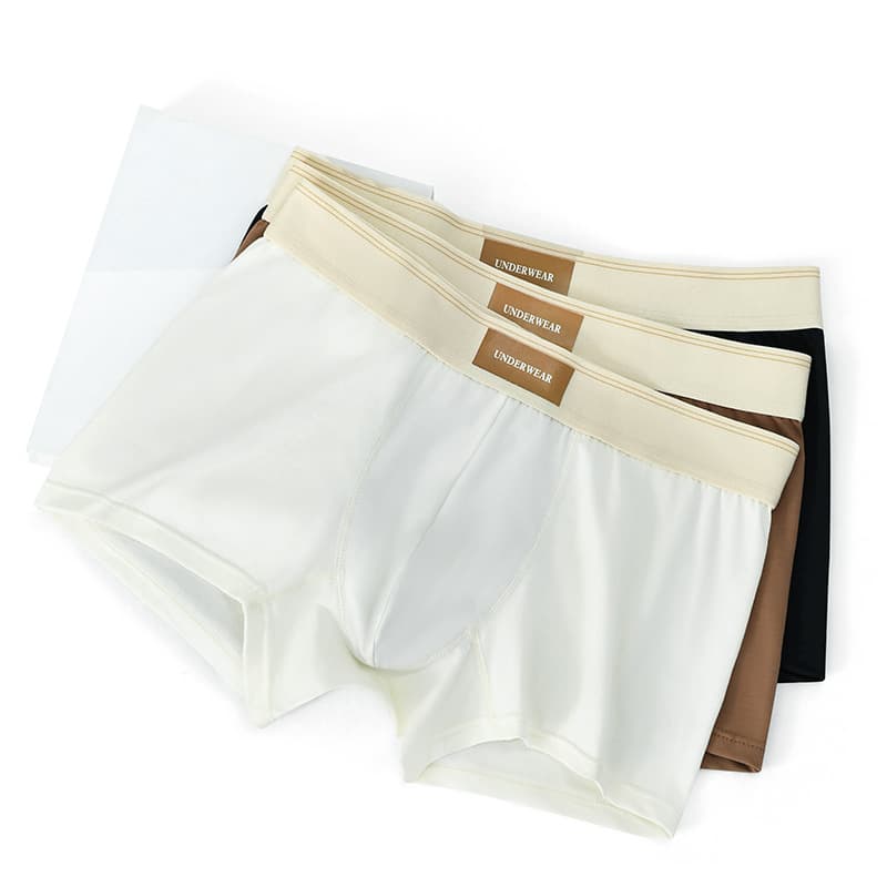 Factory Wholesale Pure Cotton Men's Youth Flat Four-Corner Shorts