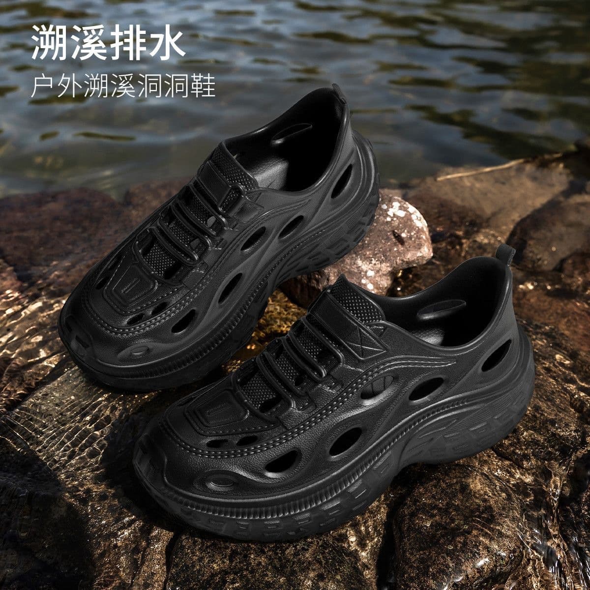 Crocs Men's Sandals Sports Casual Shoes Dad Sneakers Walking Shoes River Sandals Beach Shoes Water Shoes