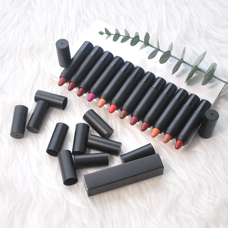 Velvet Matte Lip Pencil Long-lasting Moisturizing Non-stick Cup Lipstick Natural Colorful Makeup No Logo for All Skin Types