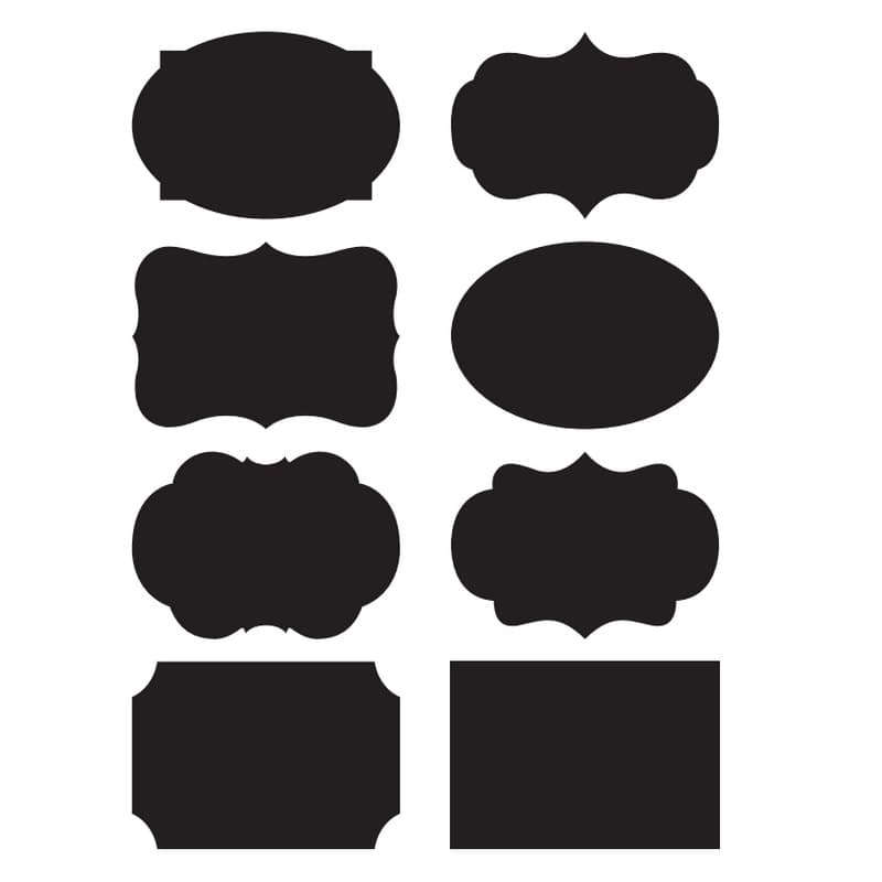 Cross-border Amazon Chalkboard Sticker Labels, Reusable Adhesive Labels for Glass Bottles, PVC Frosted Chalkboard Stickers