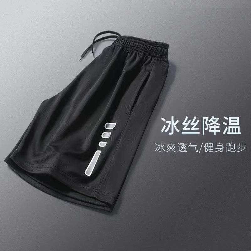 Trunks Men's Casual Quick-Dry Running Ice Silk Basketball Pants Summer Thin Beach Soccer Loose-Fit Five-Minute Pants Trendy