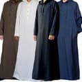 Minimalist Men's Solid Long Top, Fashionable and Versatile Stand Collar Design, Loose and Draped Casual Robe in Multiple Colors