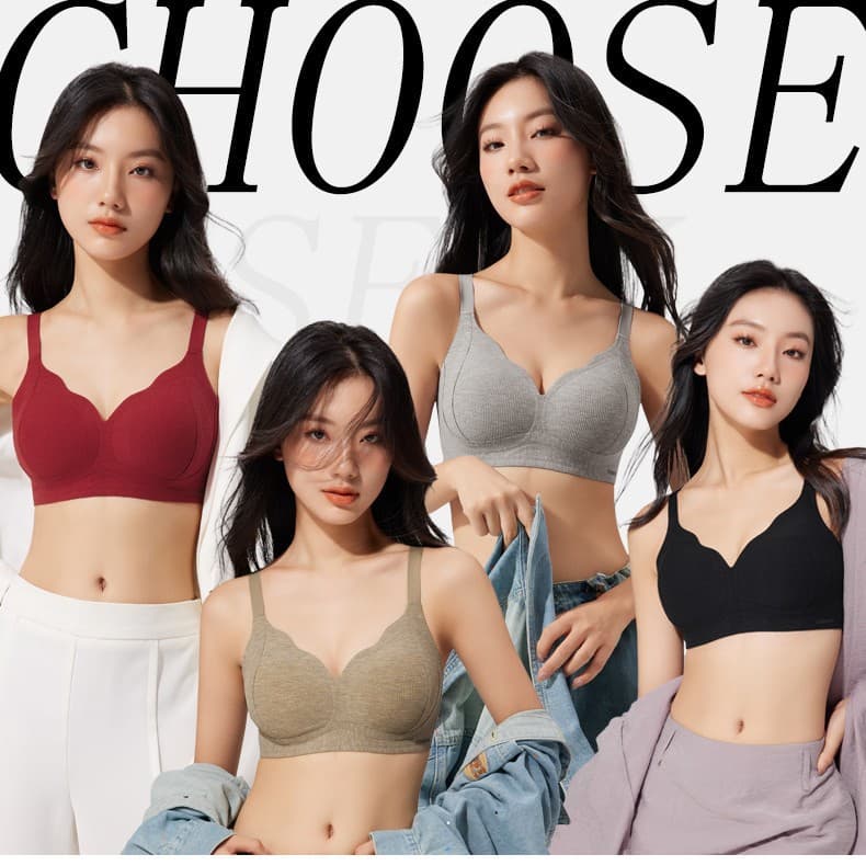 New Seamless Bra for Women, Small Bust Push-Up, Wire-Free, Side Coverage, Anti-Sagging, Fixed Cup Backless Bra